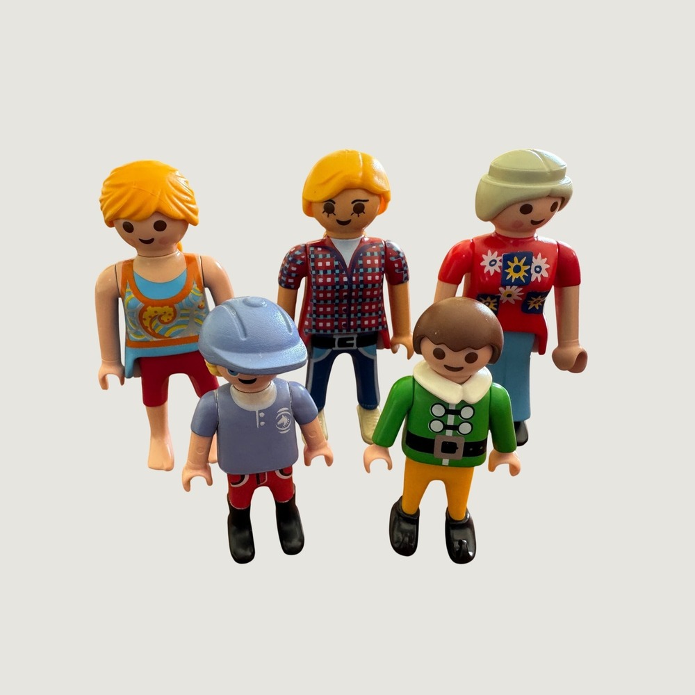 Playmobil Figure Lot 5 Pieces Adults and Children People Family Figures
